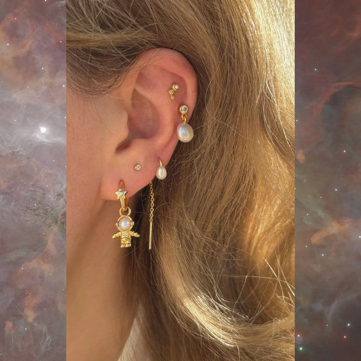 The Earring Shop Cosmo Small Hook Threader Single Ørering