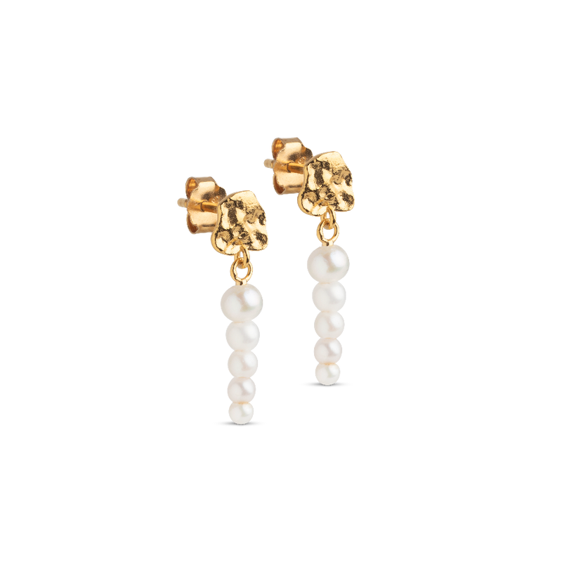 Enamel Malaika Pearls Earrings I Forgyldt Sølv - E345GM
