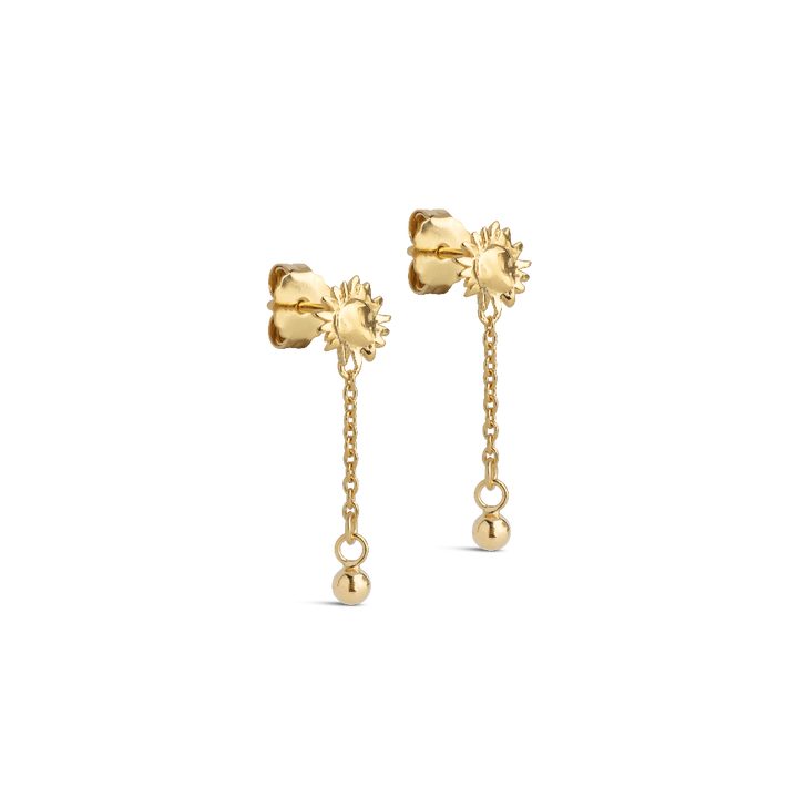 Enamel Sunshine Drop Earrings I Forgyldt