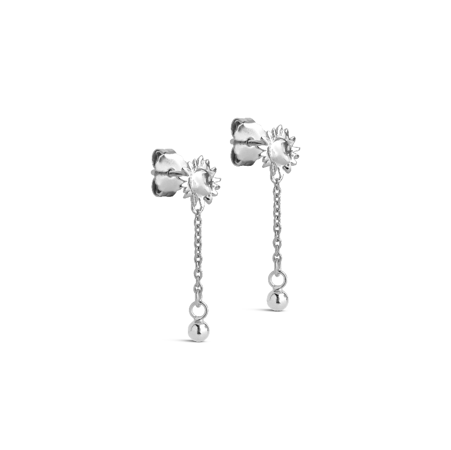 Enamel Sunshine Drop Earrings I Sølv