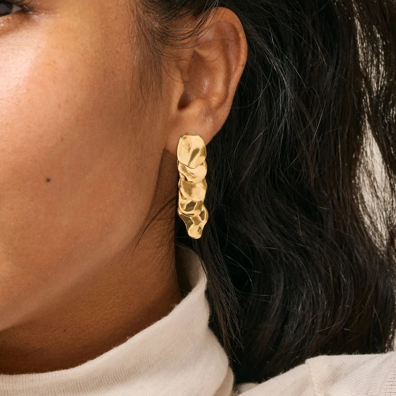 Enamel Sahara Earrings - Forgyldte Øreringe