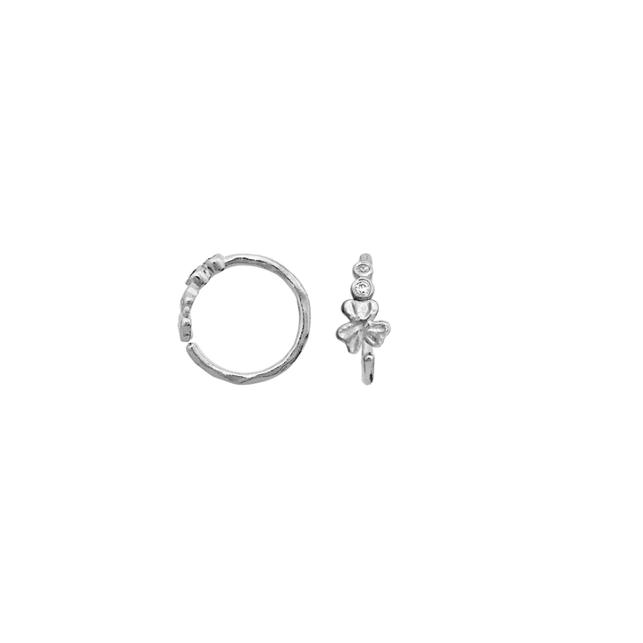 Maanesten Edin Sølv Øreringe – Trekløver & Firkløver