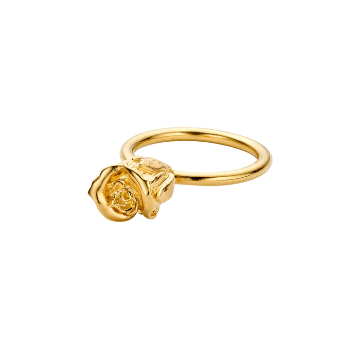 Flora Danica Rose Statement Ring Forgyldt