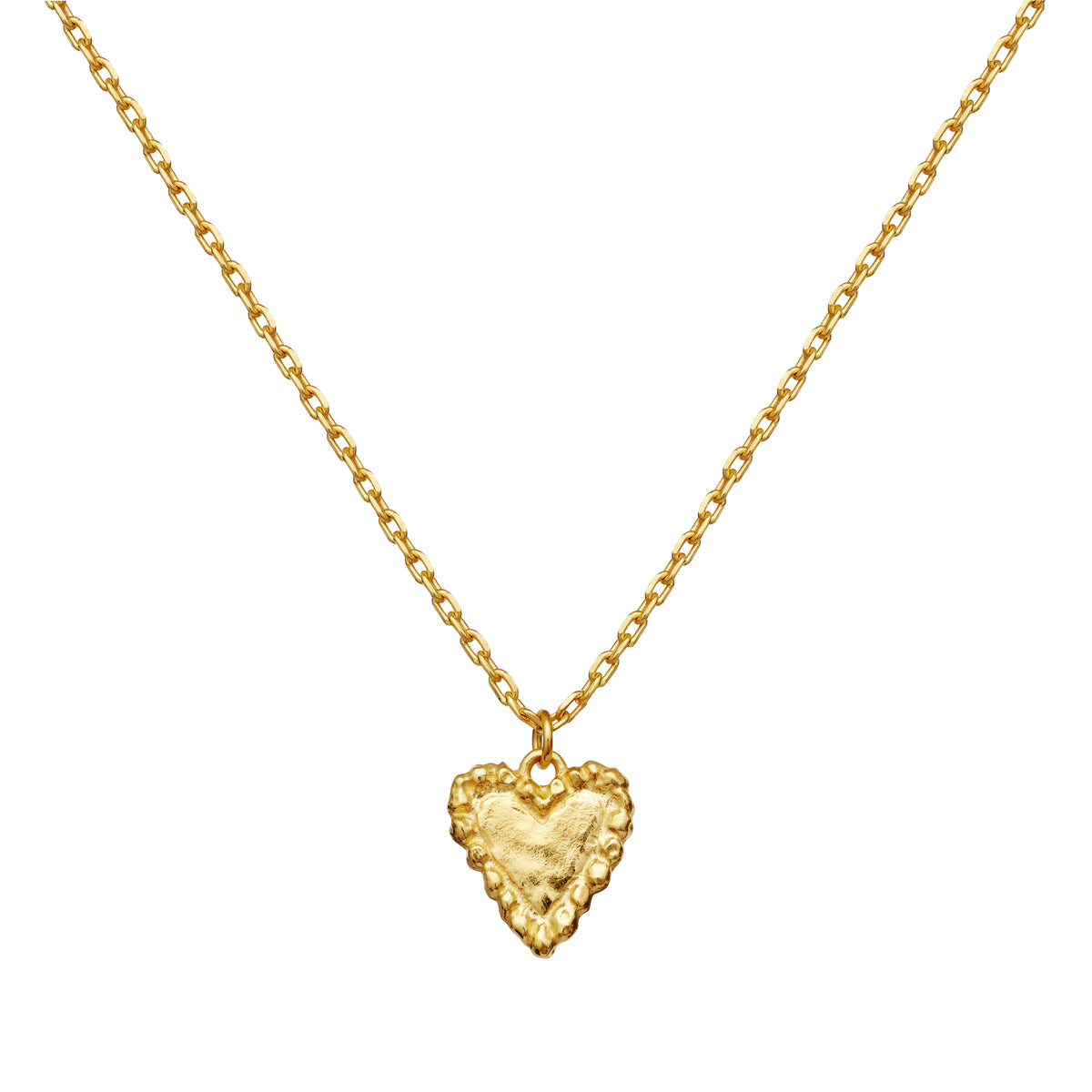 Maanesten Fatale Hjerte Forgyldt Halskæde
