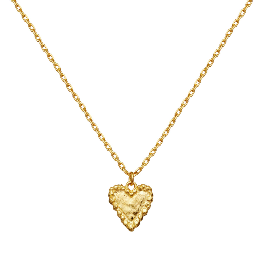 Maanesten Fatale Hjerte Forgyldt Halskæde