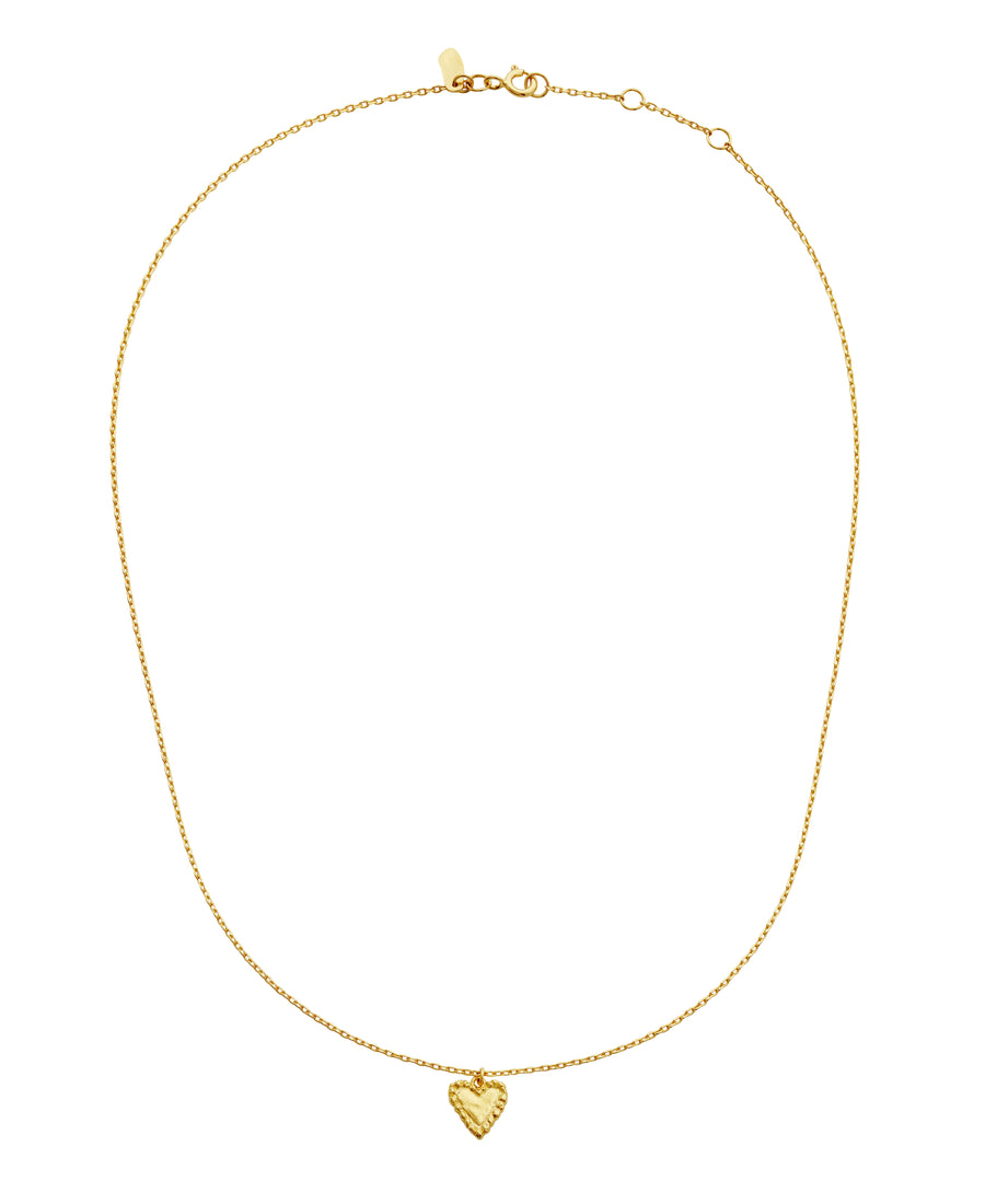 Maanesten Fatale Hjerte Forgyldt Halskæde