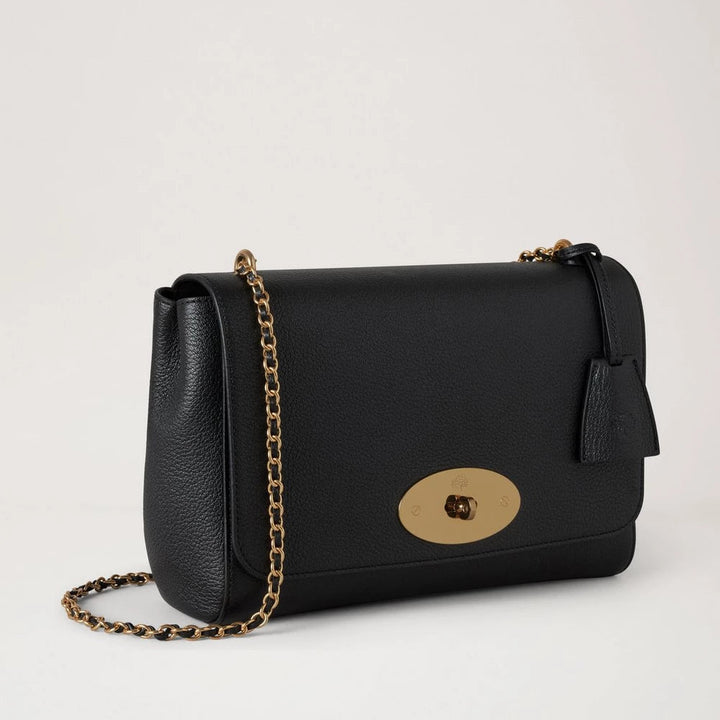 Mulberry Medium Lily Black Glossy Goat
