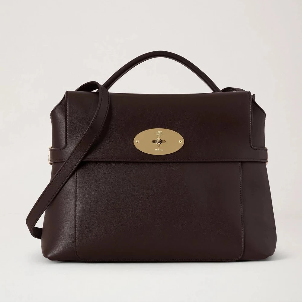 Mulberry Stevie Top Handle Supple Smooth Leather Ebony