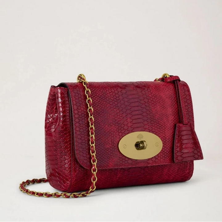 Mulberry Lily Apple Red Waxed Snake Print – produktbillede 2