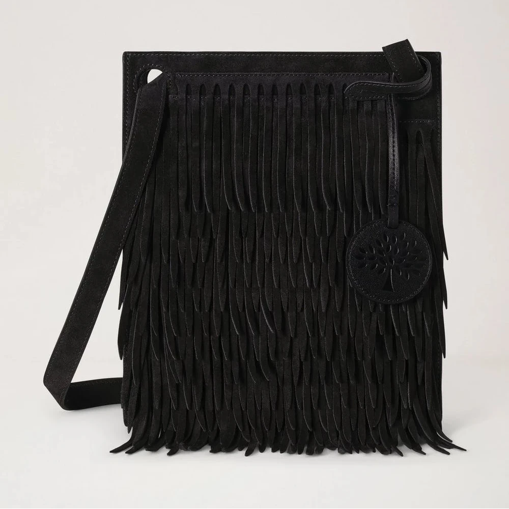 Mulberry Mini Soft Tote Suede Fringing