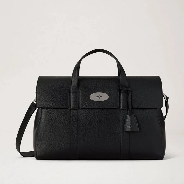 Mulberry Bayswater handbag i sort læder med sølvfarvet lukning Model 000000