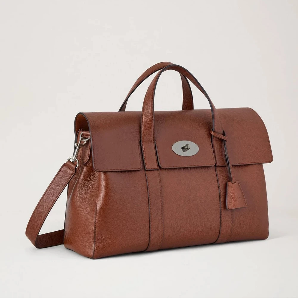 Mulberry Heritage Piccadilly Messenger Small Classic Grain Two Tone Oak