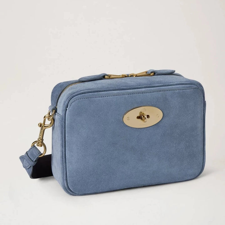 Mulberry Darley Camera Bag Suede Foggy Grey