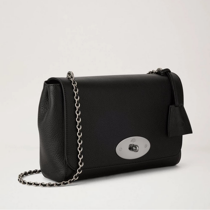 Mulberry Medium Lily Black & Silver Glossy Goat – produktbillede 2