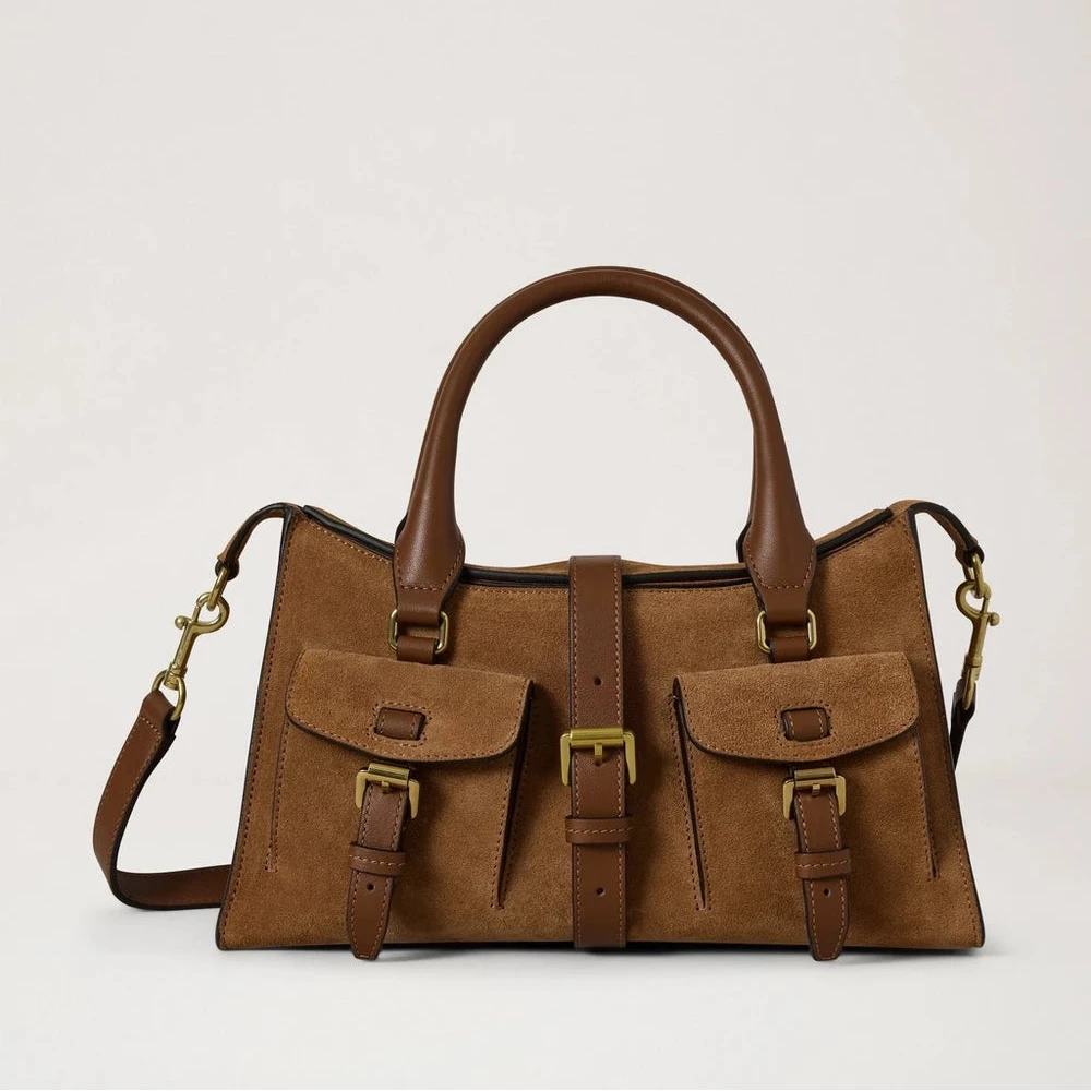 Mulberry Small Roxanne Vintage Oak Suede – produktbillede 5