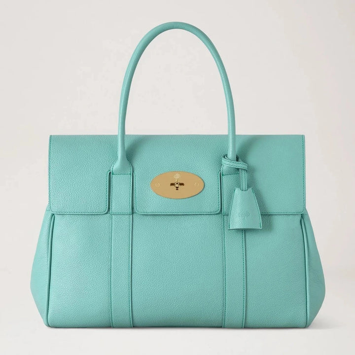 Mulberry Bayswater Marina Blue Small Classic Grain