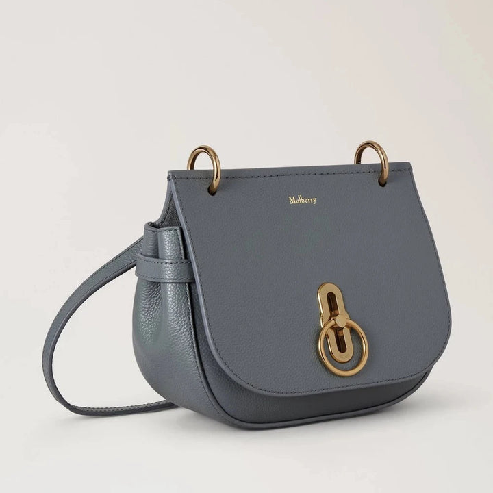 Mulberry Small Amberley Satchel Small Classic Grain Foggy Grey