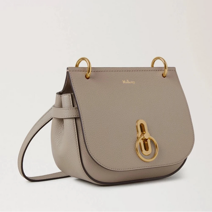 Mulberry Small Amberley Satchel Cashmere Taupe Small Classic Grain