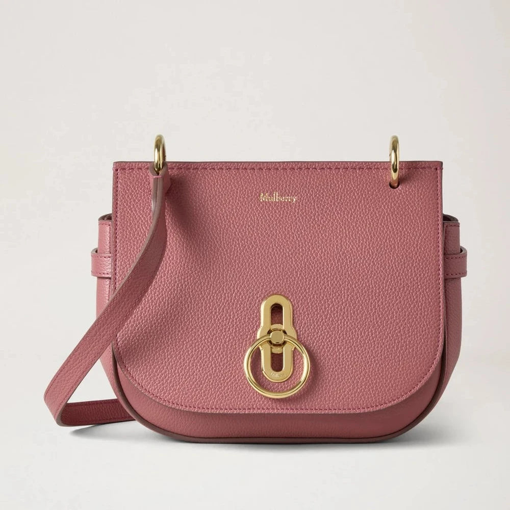Mulberry Small Amberley Satchel Small Classic Grain Pink Scrumpy