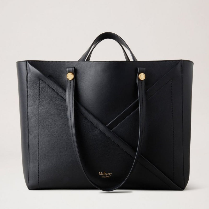 Mulberry M Zipped Tote Matte Smooth Calf Black