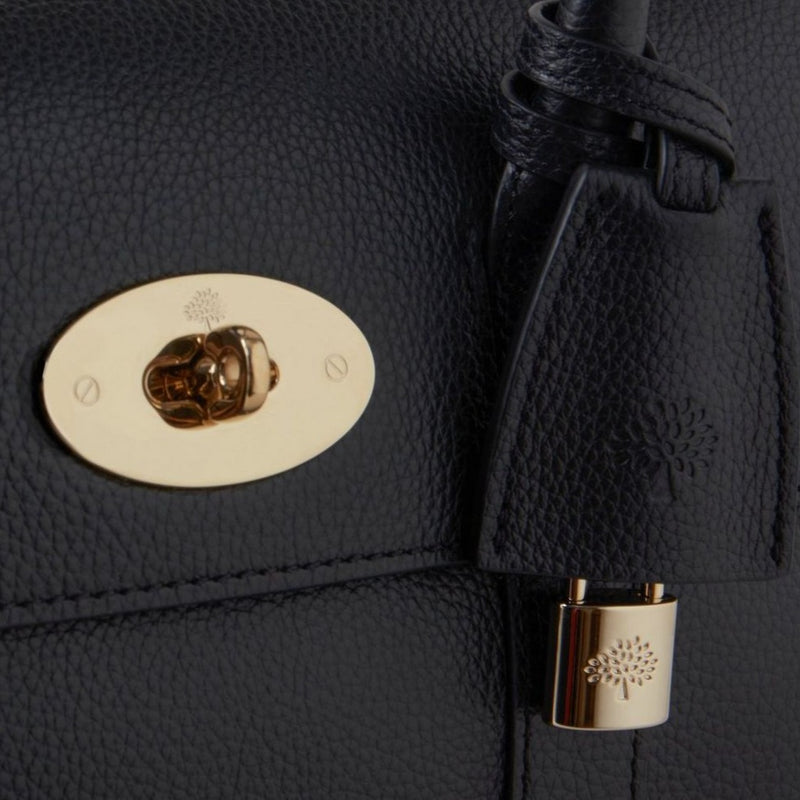 Mulberry Bayswater Satchel Black Small Classic Grain