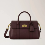 Mulberry Small Bayswater Satchel Oxblood Small Classic Grain