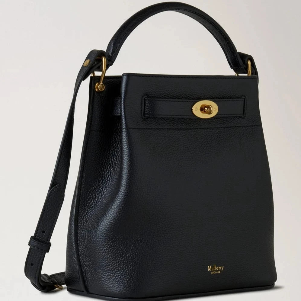 Mulberry Islington Bucket Small Classic Grain Black