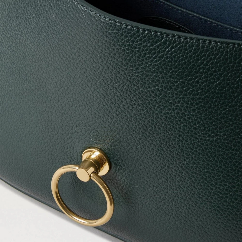 Mulberry Amberley Satchel Small Classic Grain Mulberry Green