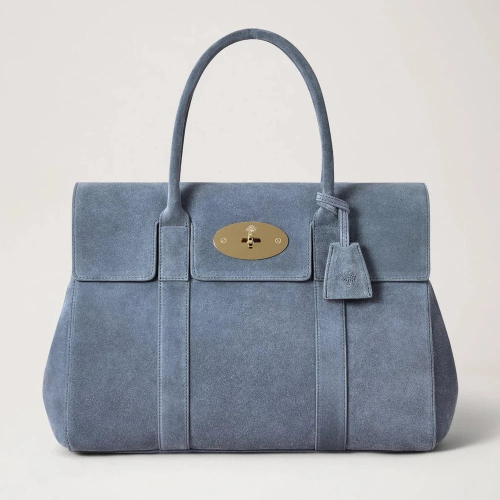 Mulberry Bayswater Suede Foggy Grey