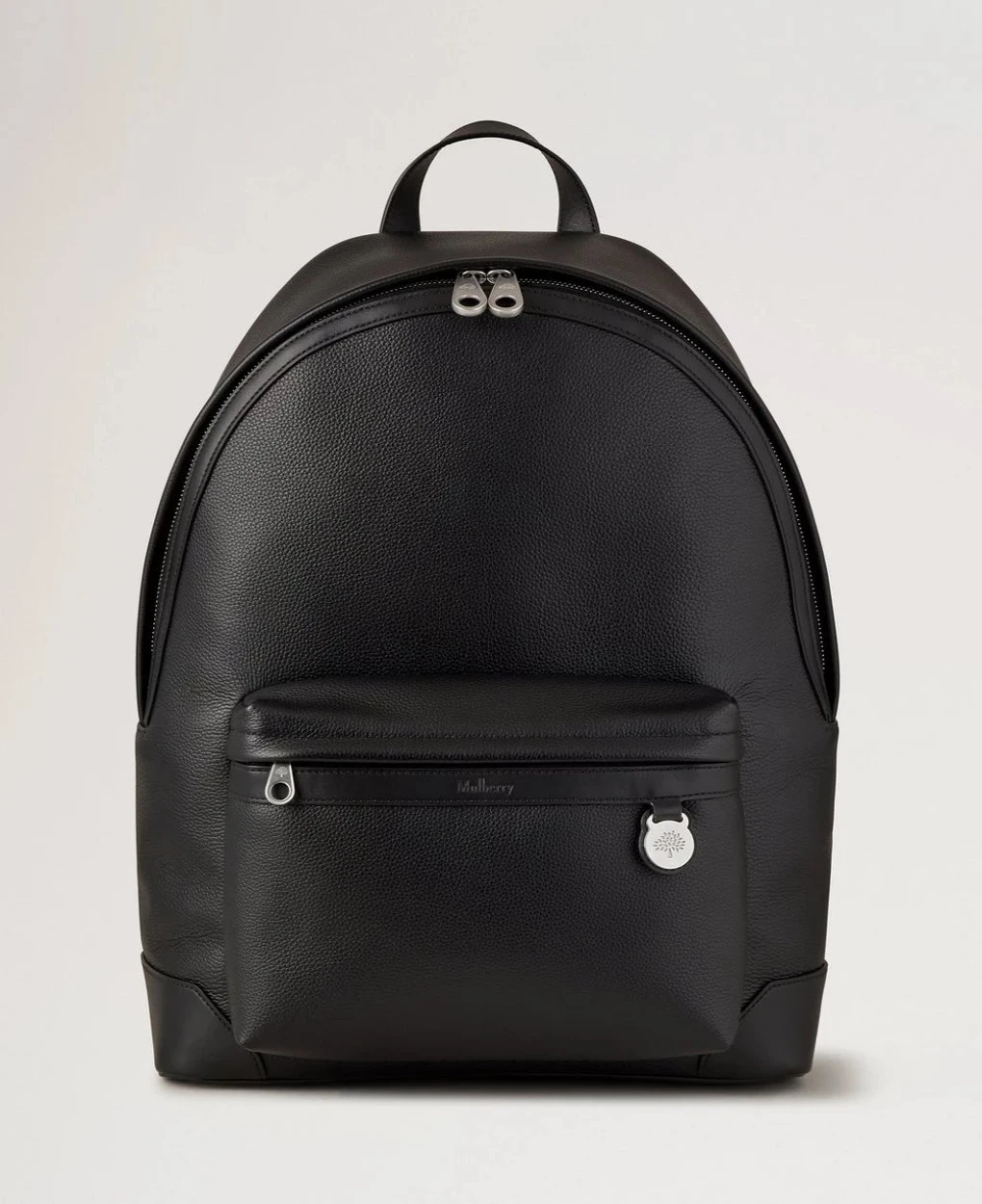 Mulberry Heritage Zipped Backpack Black Small Classic Grain - Taske - HH9925/205A100