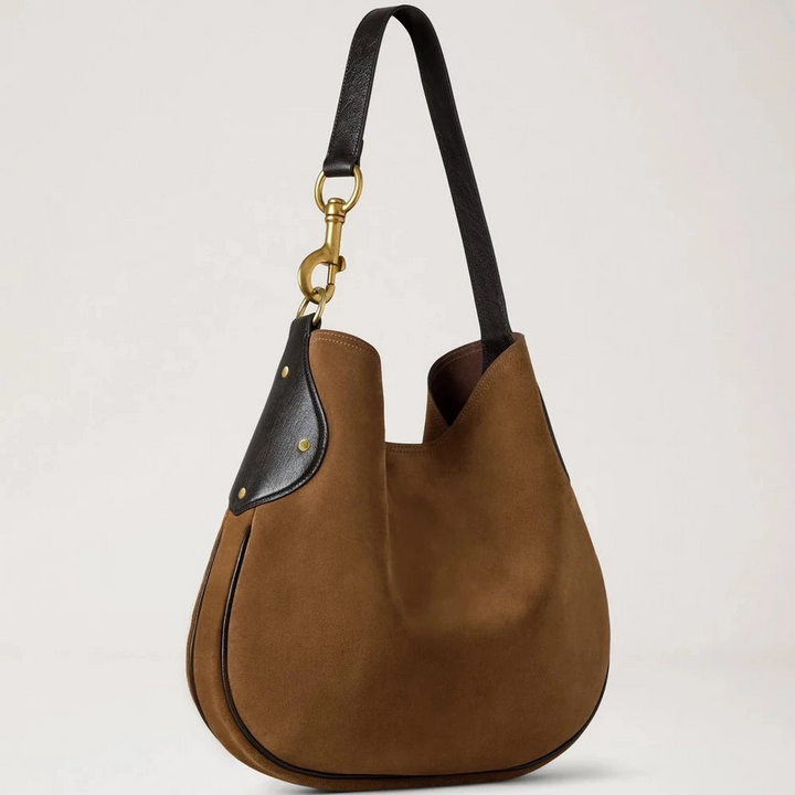 Mulberry Hackney Shoulder Bag Vintage Oak Suede - Taske - HH9956/047G924
