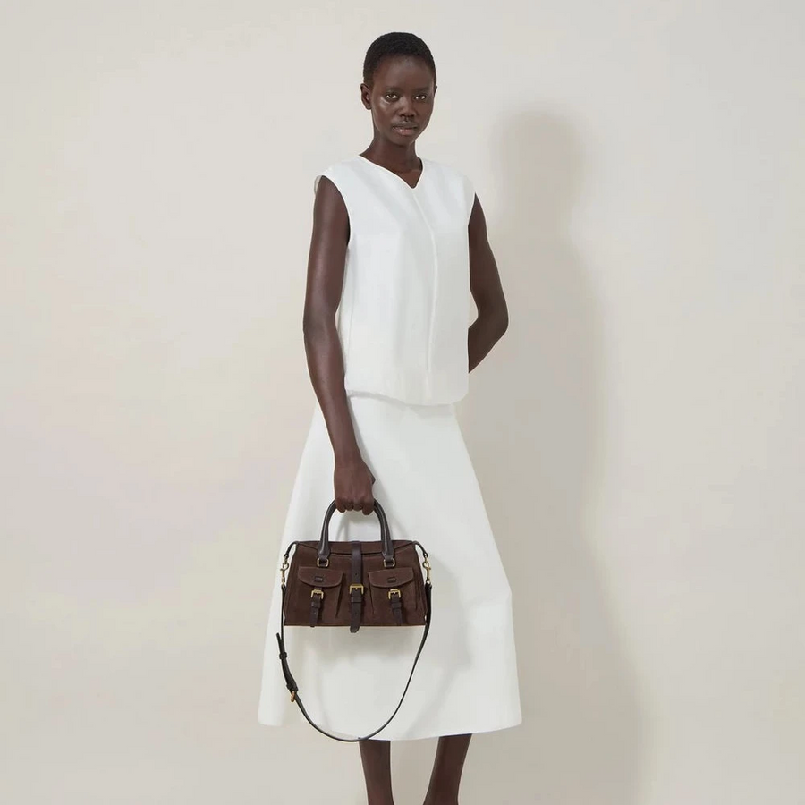 Mulberry Small Roxanne Chocolate Suede