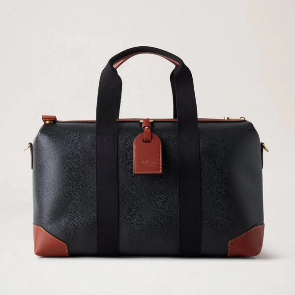 Mulberry Heritage Day Clipper Black & Cognac Printed BioVeg Scotchgrain