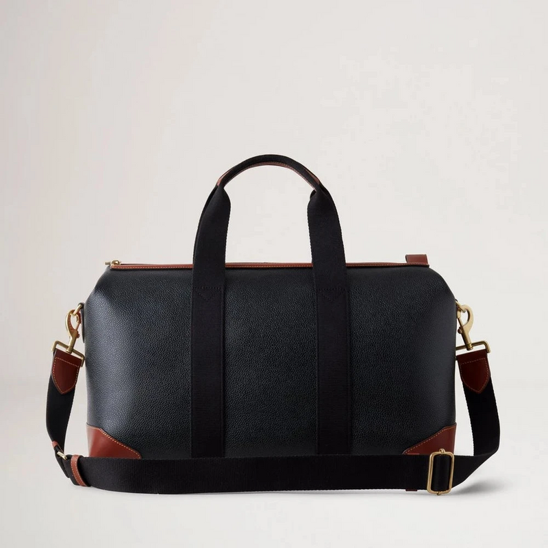 Mulberry Heritage Day Clipper Black & Cognac Printed BioVeg Scotchgrain