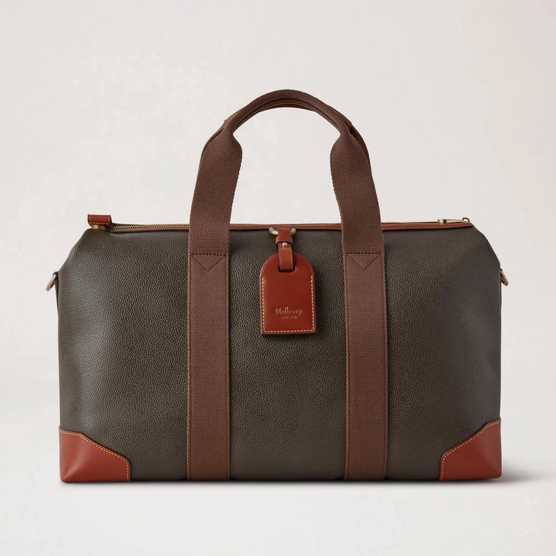 Mulberry Heritage Day Clipper Mole & Cognac Printed BioVeg Scotchgrain