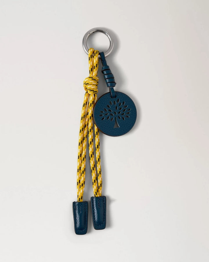 Mulberry Rope Keyring Yellow & Out of the Blue Mixed Material