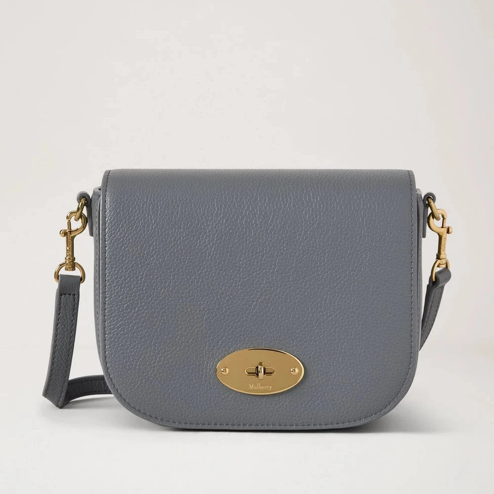 Mulberry Small Darley Satchel Small Classic Grain Foggy Gray