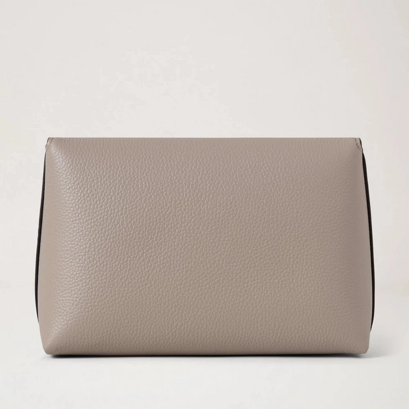 Mulberry Darley Cosmetic Pouch Cashmere Taupe Small Classic Grain