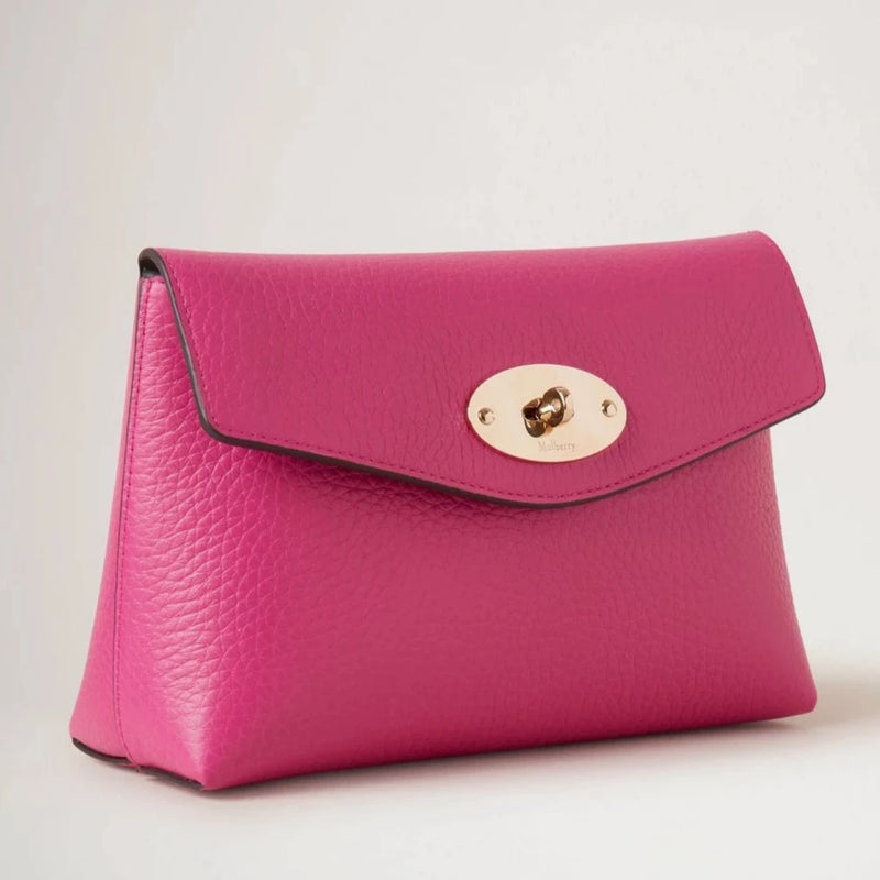 Mulberry Darley Cosmetic Pouch Heavy Grain Mulberry Pink
