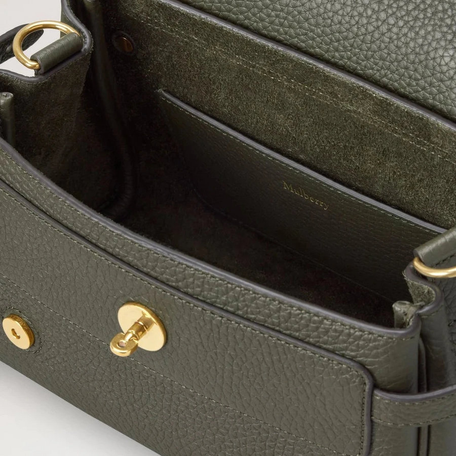 Mulberry Mini Alexa Juniper Green Heavy Grain