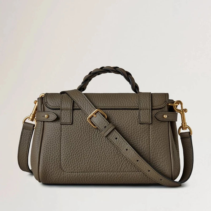 Mulberry Mini Alexa Heavy Grain Linen Green