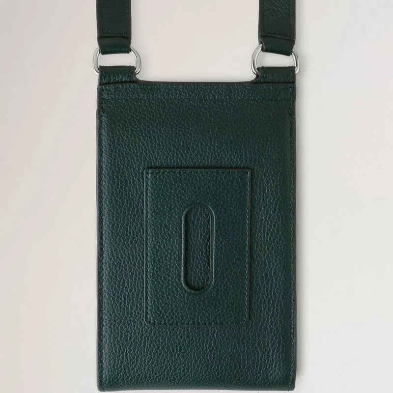 Mulberry Mini Antony Pouch Small Classic Grain Mulberry Green