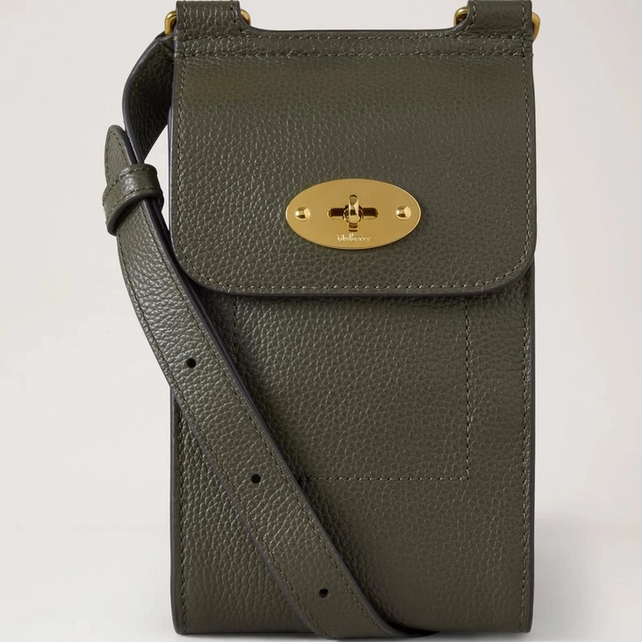 Mulberry Mini Antony Pouch Small Classic Grain Juniper Green - Antony Taske - RL6872/205Q749