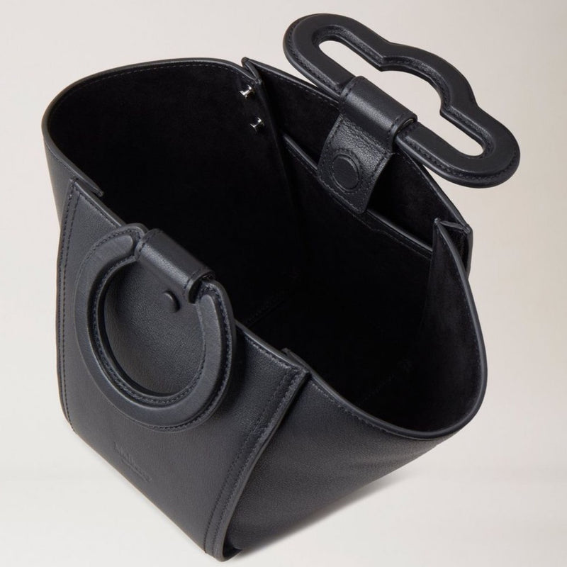 Mulberry Mini Riders Top Handle Silky Calf Handbag Black
