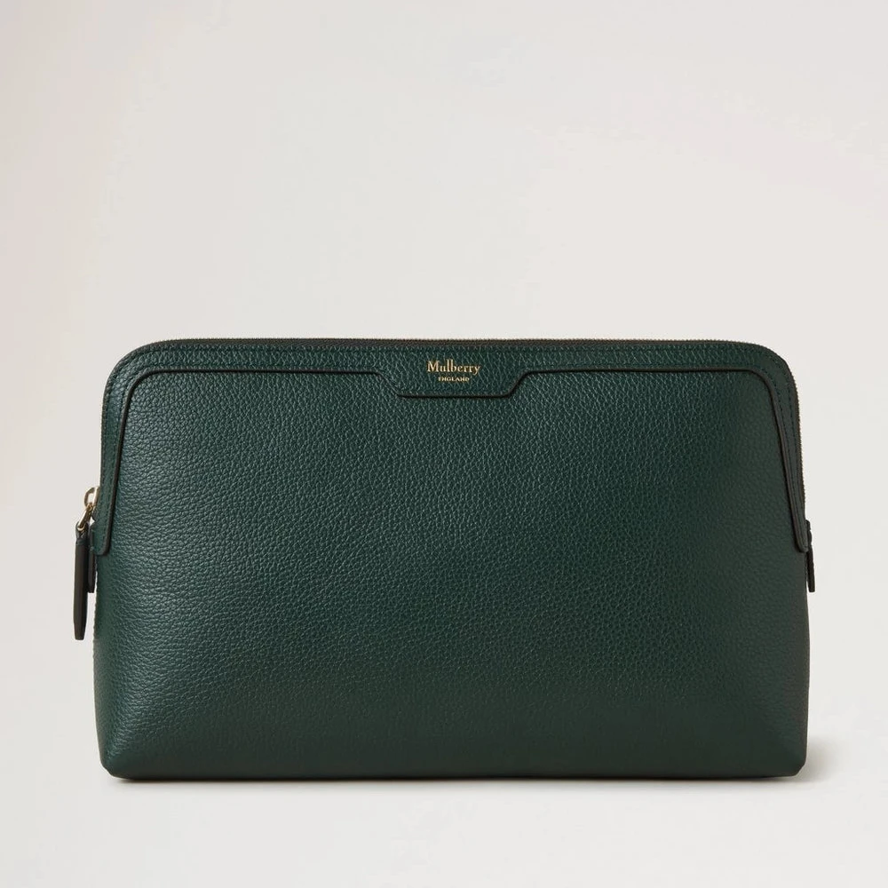 Mulberry Medium Cosmetic Pouch Mulberry Green Small Classic Grain