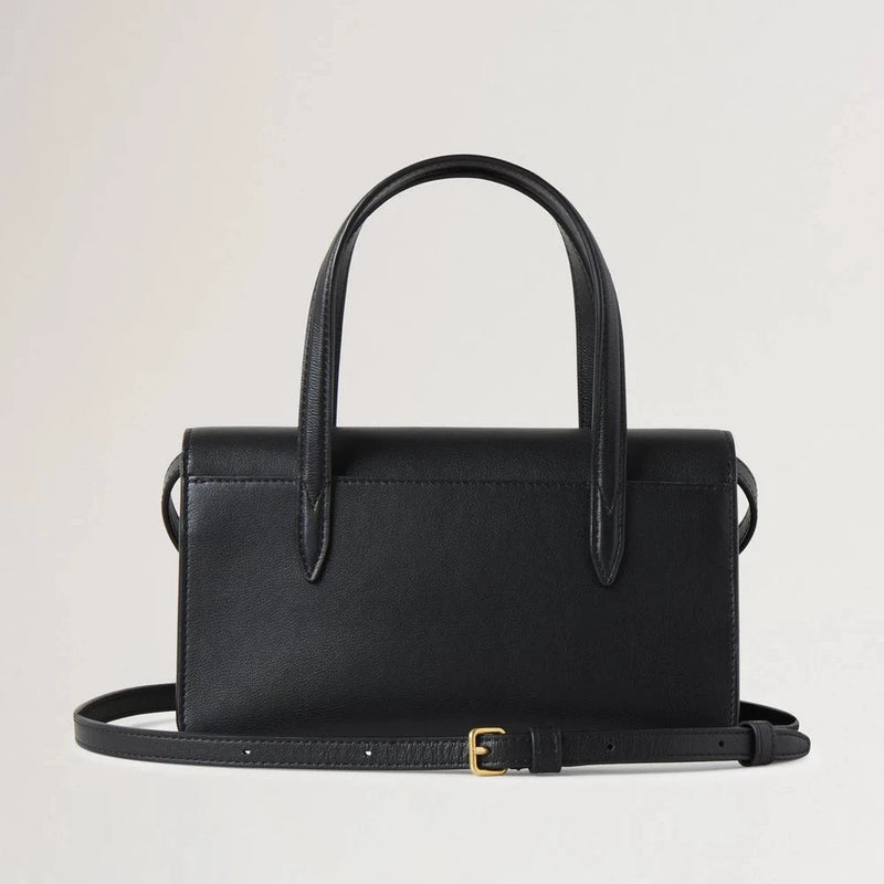 Mulberry Small Darley Top Handle Black Micro Classic Grain