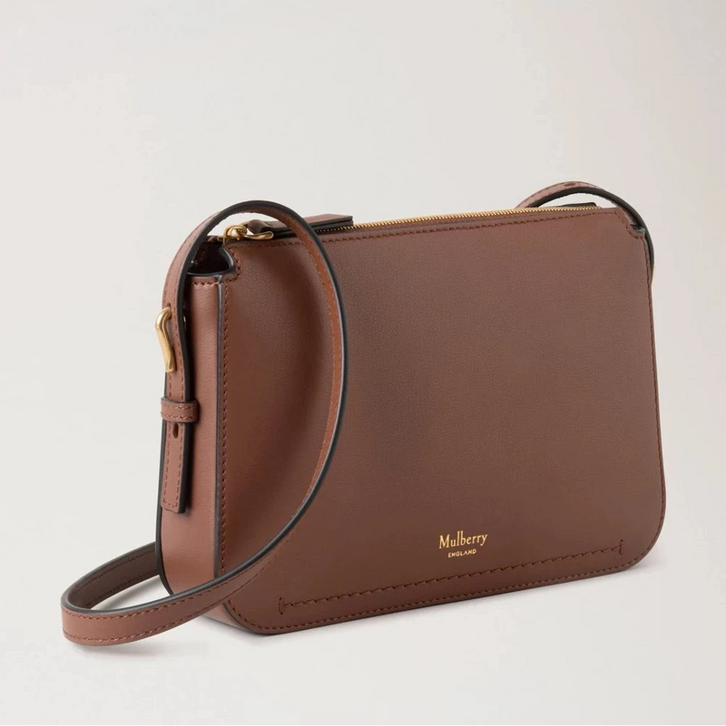 Mulberry Clovelly Pouch Micro Classic Grain Bright Oak