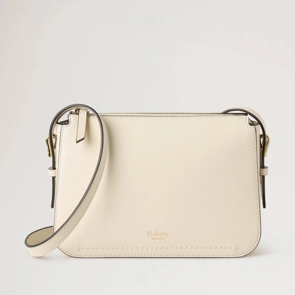 Mulberry Clovelly Pouch Micro Classic Grain Eggshell
