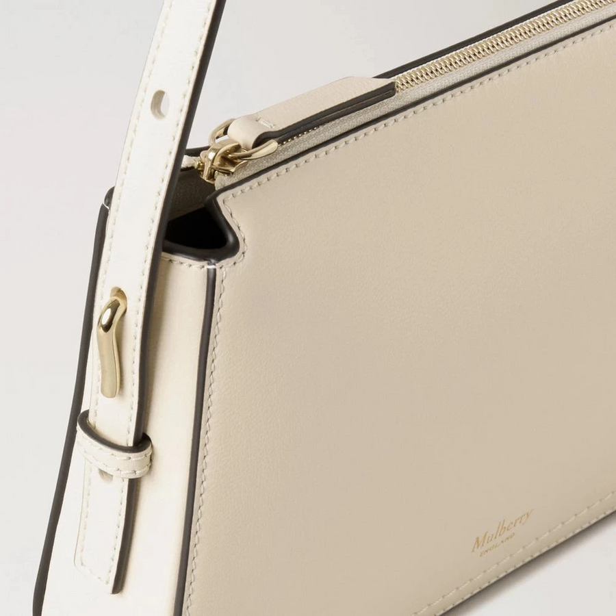 Mulberry Clovelly Pouch Micro Classic Grain Eggshell