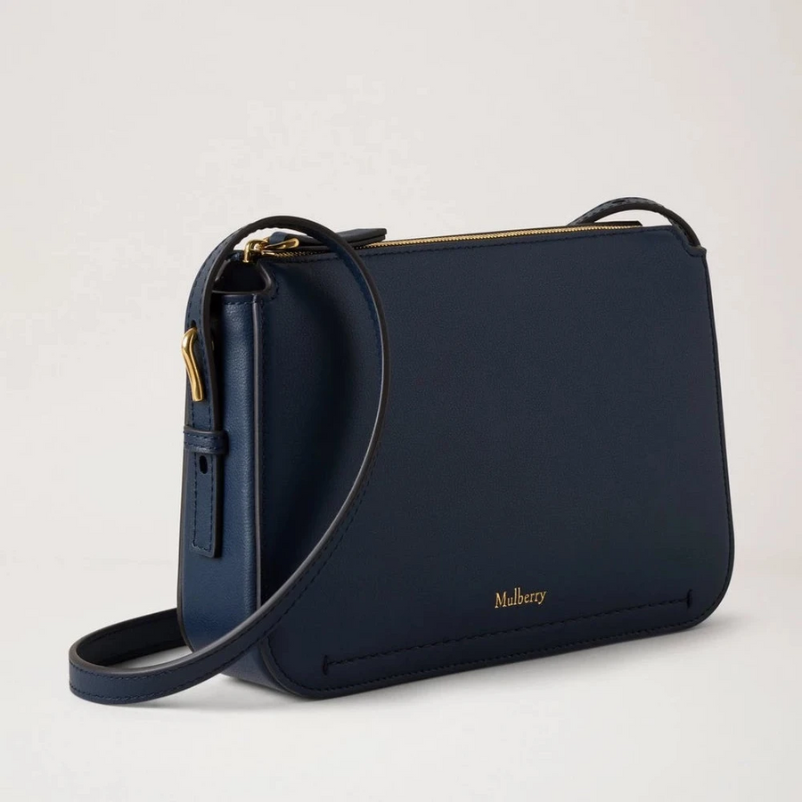 Mulberry Clovelly Pouch Micro Classic Grain Night Sky